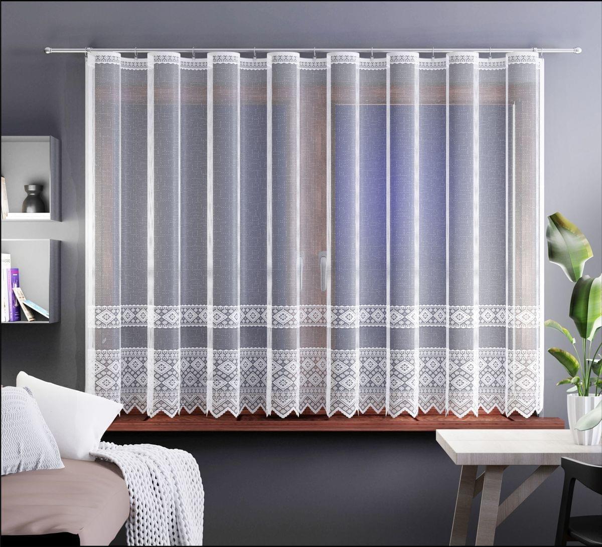 Forbyt, Hotová záclona alebo balkónový komplet, Samanta, biela 280 x 130 cm